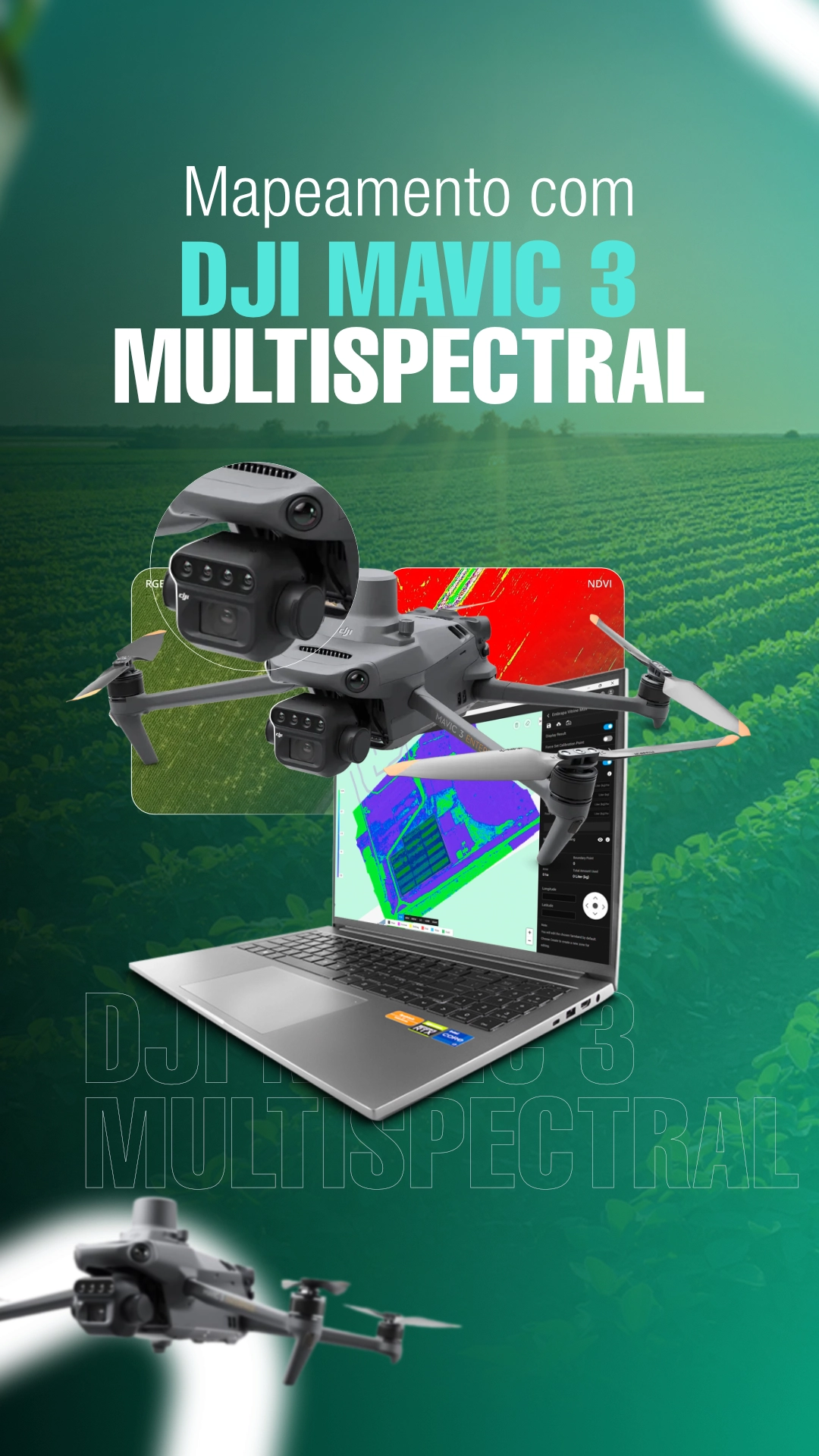 Mapeamento com DJI Mavic 3 Multispectral